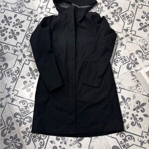 Uniqlo Black Hooded Trench Coat